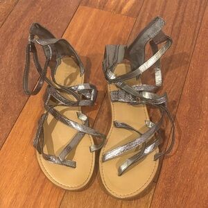 Circus by Sam Edelman Metallic-Pewter Strappy Sandals